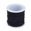 Nylon elastisch textil Farbauswahl • 1 mm • 21 Meter (0,17€/m) - schwarz
