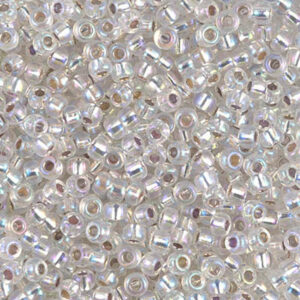 Miyuki Rocailles 8-1001 silverlined crystal AB 9.9g