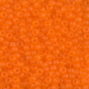 Miyuki Rocailles 8-138F orange transparent mat 9.9g