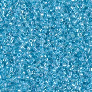 Delica Beads von Miyuki DB0057 aqua lined crystal AB 5g