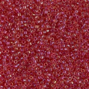 Delica Beads von Miyuki DB0062 light cranberry lined topaz luster 5g