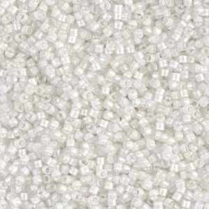 Delica Beads von Miyuki DB0066 white lined crystal AB 5g
