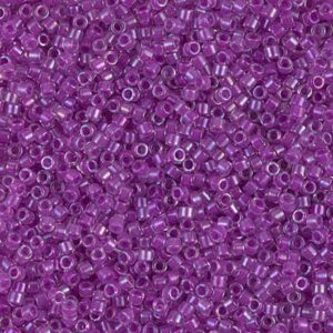 Delica Beads from Miyuki DB0073 magenta lined crystal AB 5g
