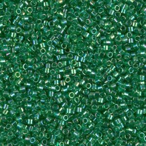 Delica Beads by Miyuki DB0152 transparent green AB 5g