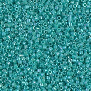 Delica Beads von Miyuki DB0166 opaque turquoise green AB 5g