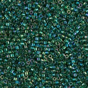 Delica Beads von Miyuki DB0175 transparent emerald AB 5g