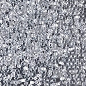Delica Beads von Miyuki DB0271 sparkling silver gray lined crystal 5g