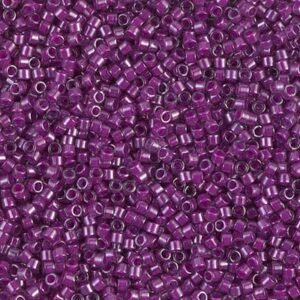 Delica Beads by Miyuki DB0281 fuchsia lined crystal luster 5g