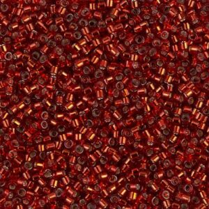 Delica Beads by Miyuki DB0603 teints en rouge brique argenté 5g