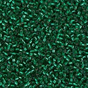 Delica Beads von Miyuki DB0605 dyed silverlined emerald 5g