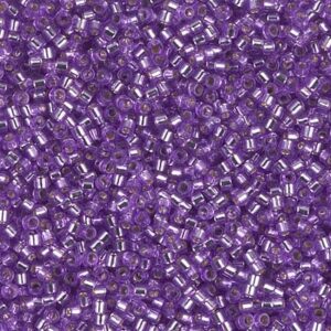 Delica Beads by Miyuki DB1343 dyed silverlined lilac 5g