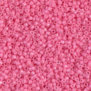 Delica Beads from Miyuki DB1371 dyed opaque carnation pink 5g