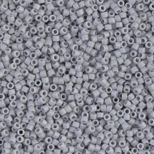 Delica Beads von Miyuki DB1598 matte opaque ghost gray AB 5g