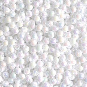 Drop Beads von Miyuki DP28-471 white pearl AB 5g