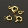 Occhiello di chiusura ad anello a molla in argento 925 * placcato oro * Ø 5 - 8 mm - 8mm