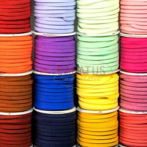 Velor ribbon color selection Ø 4×1.5mm 5m (€ 0.50 / m)