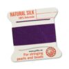 Pearl silk natural amethyst cards 2m (€ 0.80 / m) - 0.30mm #0