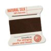 Pearl silk natural brown cards 2m (€ 0.80 / m) - 0.30mm #0