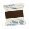 Pearl silk nylon power brown cards 2m (€ 0.70 / m) - 0.30mm #0