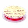 Nylon elastisch fein Farbauswahl • 0,4 x 0,7 mm • 5 Meter (0,30€/m) - korall