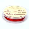 Nylon elastisch fein Farbauswahl • 0,4 x 0,7 mm • 5 Meter (0,30€/m) - rot