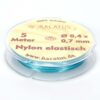 Nylon elastisch fein Farbauswahl • 0,4 x 0,7 mm • 5 Meter (0,30€/m) - türkis