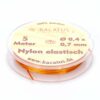 Nylon elastisch fein Farbauswahl • 0,4 x 0,7 mm • 5 Meter (0,30€/m) - orange