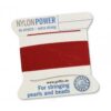 Pearl silk nylon power garnet red cards 2m (€ 0.70 / m) - 0.30mm #0