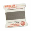 Fil de soie naturel Cartes gris 2m (0,80 € / m) - 0.30mm #0