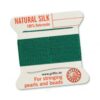 Pearl silk natural green cards 2m (€ 0.80 / m) - 0.30mm #0
