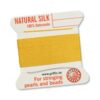 Fil de soie naturel Cartes jaune clair 2m (0,80 € / m) - 0.30mm #0