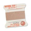 Pearl silk natural light pink cards 2m (€ 0.80 / m) - 0.30mm #0