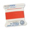 Pearl silk nylon power coral red card 2m (€ 0.70 / m) - 0.30mm #0