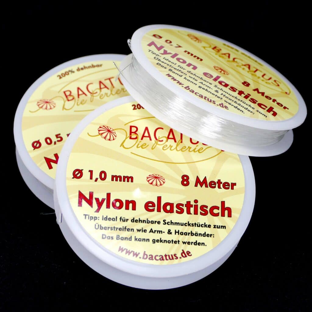 0,80 €/m nylon élastique noir 0,5 mm/5 M De Bacatus