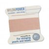 Pearl silk nylon power light pink cards 2m (€ 0.70 / m) - 0.30mm #0