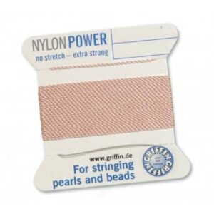 Carte rosa chiaro power nylon perla seta 2m (0,70 €/mt)