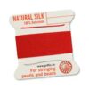 Pearl silk natural red cards 2m (€ 0.80 / m) - 0.30mm #0