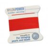 Fil de soie nylon power Cartes rouge 2m (0,70 € / m) - 0.30mm #0