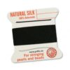 Pearl silk natural black cards 2m (€ 0.80 / m) - 0.30mm #0