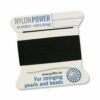 Perlseide Nylon Power schwarz Kärtchen 2m (0,70€/m) - 0.30mm #0