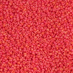 Miyuki Rocailles 11-407FR matte opaque vermillion red AB 9,9g