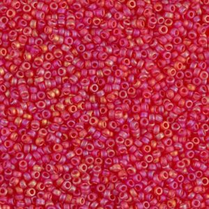 Miyuki Rocailles 15-140FR matte transparent red orange AB (wie DB 856) 5g