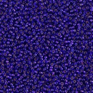 Miyuki Rocailles 15-1427 dyed silverlined dark violet (wie DB 610) 5g