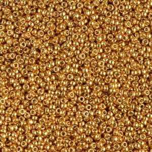 Miyuki Rocailles 15-4203 duracoat galvanized yellow gold 5g