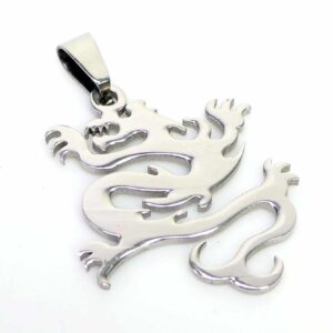Dragon pendant stainless steel 37×30 mm