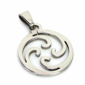Spiral pendant stainless steel 25 mm