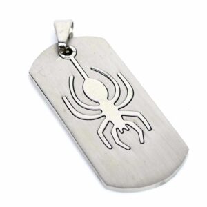 Spider pendant stainless steel 22×47 mm