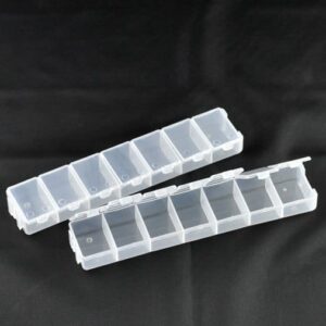 Sorting box pearl box with 7 compartments 158x34x20mm