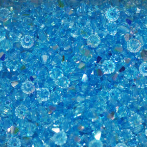 Perles de cristal Bicône PRECIOSA aigue-marine AB 3-6 mm