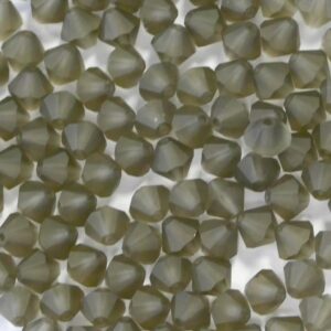 Crystal beads bicone PRECIOSA black diamond matt 6 mm